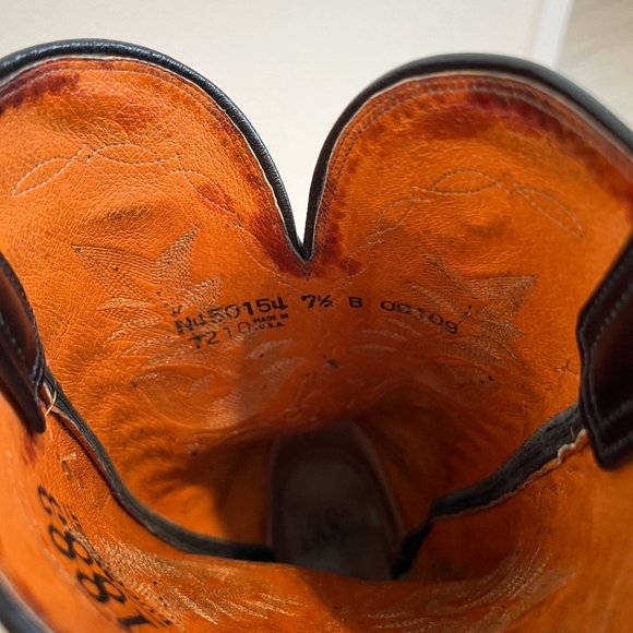 Black Lucchese Cowboy Boots 1883 Size 7.5 B - Picture 2 of 4